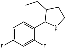 Pyrrolidine, 2-(2,4-difluorophenyl)-3-ethyl- (9CI) Structure