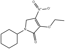 4-Nitro-1-cyclohexyl-3-ethoxy-1,5-dihydro-2H-pyrrol-2-one Structure