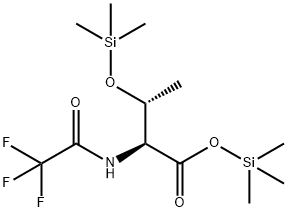 N-(Trifluoroacetyl)-O-(trimethylsilyl)-L-threonine trimethylsilyl ester Structure