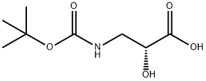 프로판산,3-[[(1,1-디메틸에톡시)카르보닐]아미노]-2-히드록시-,(2R)- 구조식 이미지