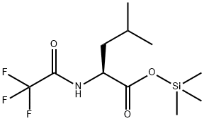 N-(Trifluoroacetyl)-L-leucine trimethylsilyl ester Structure