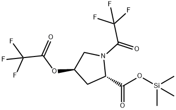 L-프롤린,1-(트리플루오로아세틸)-4-[(트리플루오로아세틸)옥시]-,트리메틸실릴에스테르,트랜스- 구조식 이미지