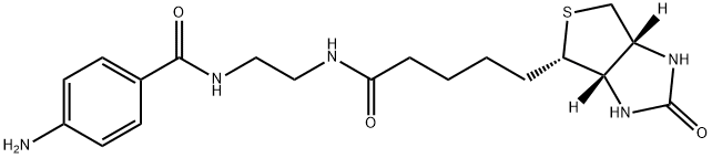 1H-Thieno[3,4-d]iMidazole-4-pentanaMide, N-[2-[(4-aMinobenzoyl)aMino]ethyl]hexahydro-2-oxo-, (3aS,4S,6aR)- Structure