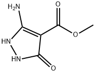 1H-피라졸-4-카르복실산,5-아미노-2,3-디히드로-3-옥소-,메틸에스테르 구조식 이미지