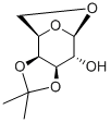 1,6-ANHYDRO-3,4-O-ISOPROPYLIDENE-BETA-D-GALACTOPYRANOSE 구조식 이미지