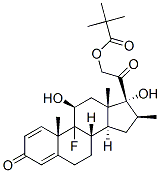 9-fluoro-11beta,17,21-trihydroxy-16beta-methylpregna-1,4-diene-3,20-dione 21-pivalate Structure