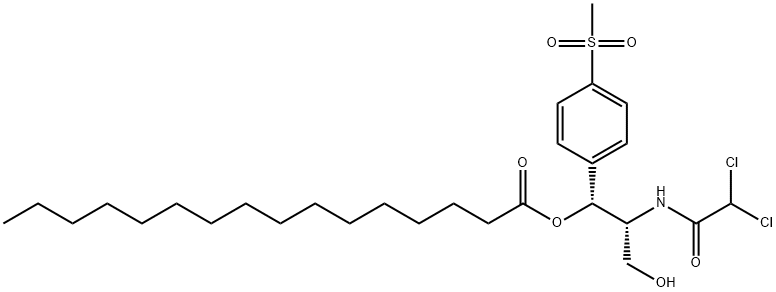 Thiamphenicol palmitate 구조식 이미지