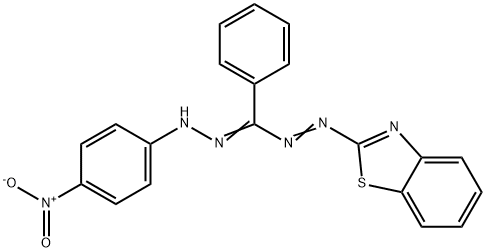 5-(2-BENZOTHIAZOLYL)-1-(4-NITROPHENYL)-3-PHENYLFORMAZAN Structure