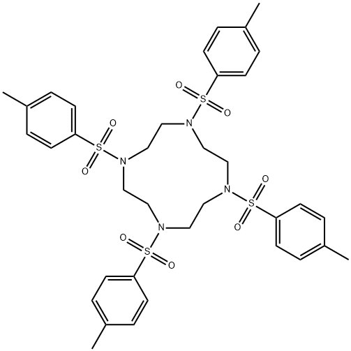 1,4,7,10-TETRA-P-TOSYL-1,4,7,10-TETRAAZACYCLODODECANE Structure