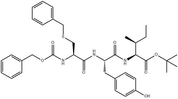 (phenylmethoxy)carbonylcysteinyl(phenylmethyl)-tyrosyl-isoleucine tert-butyl ester Structure