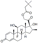 9-fluoro-11beta,17,21-trihydroxy-16beta-methylpregna-1,4-diene-3,20-dione 21-(3,3-dimethylbutyrate)  Structure