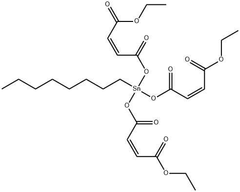 ethyl (Z,Z,Z)-9-[(4-ethoxy-1,4-dioxobut-2-enyl)oxy]-9-octyl-4,7,11-trioxo-3,8,10-trioxa-9-stannatetradeca-5,12-dien-14-oate Structure