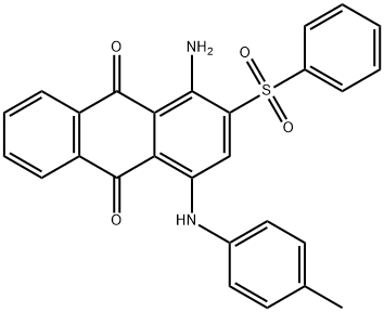 1-amino-4-[(4-methylphenyl)amino]-2-(phenylsulphonyl)anthraquinone  구조식 이미지