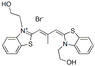 3-(2-hydroxyethyl)-2-[3-[3-(2-hydroxyethyl)-3H-benzothiazol-2-ylidene]-2-methylprop-1-enyl]benzothiazolium bromide Structure