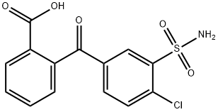 2-(4-chloro-3-sulphamoylbenzoyl)benzoic acid  구조식 이미지