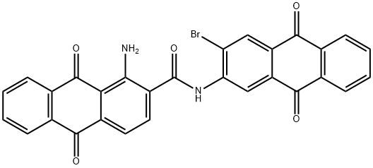 1-amino-N-(3-bromo-9,10-dihydro-9,10-dioxo-2-anthryl)-9,10-dihydro-9,10-dioxoanthracene-2-carboxamide 구조식 이미지