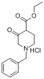 에틸N-벤질-3-옥소-4-피페리딘-카르복실산염염산염 구조식 이미지