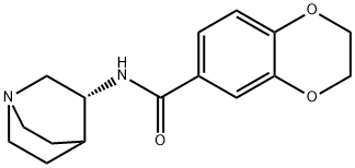 N-(3R)-1-AZABICYCLO[2.2.2]OCT-3-YL-2,3-DIHYDRO-1,4-BENZODIOXIN-6-CARBOXAMIDE FUMARATE 구조식 이미지