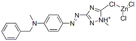 3-[[4-[benzylmethylamino]phenyl]azo]dimethyl-1H-1,2,4-triazolium trichlorozincate(1-) Structure