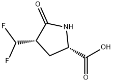 L-Proline, 4-(difluoromethyl)-5-oxo-, (4S)- (9CI) Structure