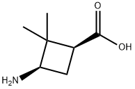 Cyclobutanecarboxylic acid, 3-amino-2,2-dimethyl-, (1S,3R)- (9CI) Structure