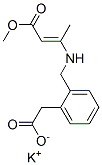 potassium [2-[[(3-methoxy-1-methyl-3-oxoprop-1-enyl)amino]methyl]phenyl]acetate 구조식 이미지