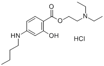 2-(diethylamino)ethyl 4-(butylamino)salicylate monohydrochloride  Structure