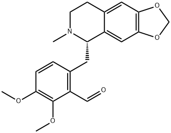 (+)-2,3-Dimethoxy-6-[[(5R)-5,6,7,8-tetrahydro-6-methyl-1,3-dioxolo[4,5-g]isoquinoline-5-yl]methyl]benzaldehyde 구조식 이미지
