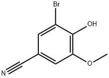 3-BROMO-4-HYDROXY-5-METHOXYBENZONITRILE 구조식 이미지
