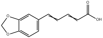 5-(1,3-benzodioxol-5-yl)penta-2,4-dienoic acid 구조식 이미지