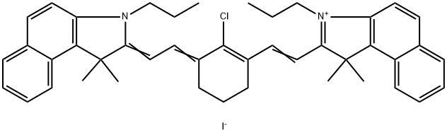 2-[2-[2-CHLORO-3-[(1,3-DIHYDRO-3,3-DIMETHYL-1-PROPYL-2H-INDOL-2-YLIDENE)ETHYLIDENE]-1-CYCLOHEXEN-1-YL]ETHENYL]-3,3-DIMETHYL-1-PROPYLINDOLIUM IODIDE Structure