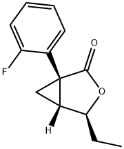 3-Oxabicyclo[3.1.0]hexan-2-one,4-ethyl-1-(2-fluorophenyl)-,(1S,4S,5R)-(9CI) Structure