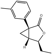 3-Oxabicyclo[3.1.0]hexan-2-one,4-ethyl-1-(3-methylphenyl)-,(1S,4S,5R)-(9CI) Structure