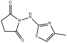 2,5-Pyrrolidinedione, 1-[(4-methyl-2-thiazolyl)amino]- (9CI) Structure