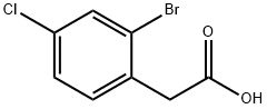 (2-bromo-4-chlorophenyl)acetic acid  구조식 이미지