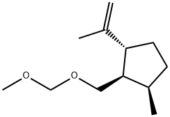 Cyclopentane, 2-[(methoxymethoxy)methyl]-1-methyl-3-(1-methylethenyl)-, (1R,2R,3R)- (9CI) Structure