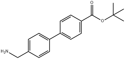 4'-(AMINOMETHYL)-BIPHENYL-4-CARBOXYLIC ACID TERT-BUTYL ESTER Structure