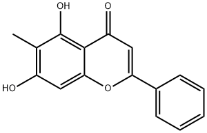 6-Methyl-2-phenyl-5,7-dihydroxy-4H-1-benzopyran-4-one 구조식 이미지