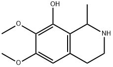 [R,(-)]-1,2,3,4-테트라하이드로-6,7-디메톡시-1-메틸이소퀴놀린-8-올 구조식 이미지