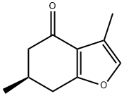 (R)-6,7-Dihydro-3,6-dimethylbenzofuran-4(5H)-one 구조식 이미지