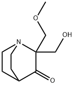 2-(Hydroxymethyl)-2-(methoxymethyl)-1-azabicyclo[2.2.2]octan-3-one Structure