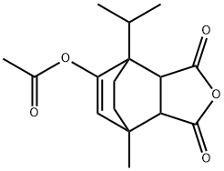5-Acetyloxy-3a,4,7,7a-tetrahydro-7-methyl-4-(1-methylethyl)-4,7-ethanoisobenzofuran-1,3-dione 구조식 이미지