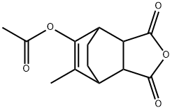 5-Acetyloxy-3a,4,7,7a-tetrahydro-6-methyl-4,7-ethanoisobenzofuran-1,3-dione 구조식 이미지