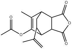 6-Acetyloxy-3a,4,7,7a-tetrahydro-5-methyl-8-(1-methylethenyl)-4,7-ethanoisobenzofuran-1,3-dione 구조식 이미지