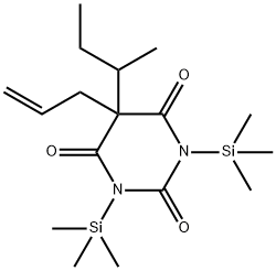 5-(1-Methylpropyl)-5-(2-propenyl)-1,3-bis(trimethylsilyl)-2,4,6(1H,3H,5H)-pyrimidinetrione 구조식 이미지