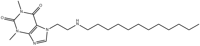 7-[2-(Dodecylamino)ethyl]-3,7-dihydro-1,3-dimethyl-1H-purine-2,6-dione Structure