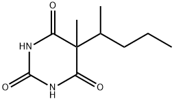 5-Methyl-5-(1-methylbutyl)barbituric acid Structure