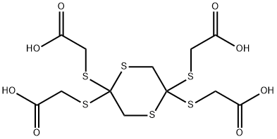 2,2',2'',2'''-[1,4-dithiane-2,5-diylidenetetrakis(thio)]tetrakisacetic acid Structure