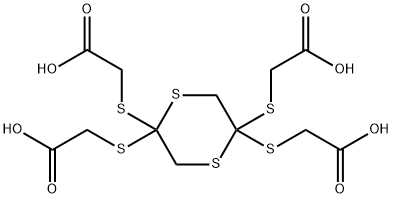 2,2',2'',2'''-[1,4-dithiane-2,5-diylidenetetrakis(thio)]tetrakisacetic acid 구조식 이미지