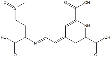 1,2,3,4-Tetrahydro-4-[2-[[1-carboxy-3-(methylsulfinyl)propyl]imino]ethylidene]pyridine-2,6-dicarboxylic acid Structure
